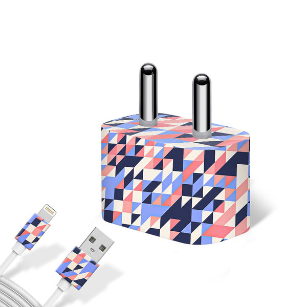 Mosaic Pattern Pink - Apple charger 5W Skin