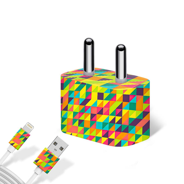 Mosaic Square Pattern - Apple charger 5W Skin