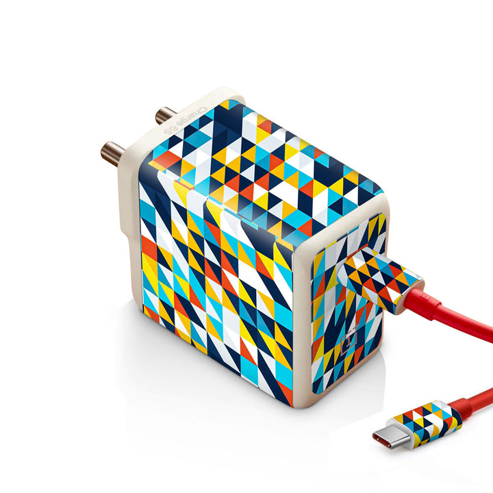 Mosaic triangle Pattern - Oneplus Warp 65W Charger skin