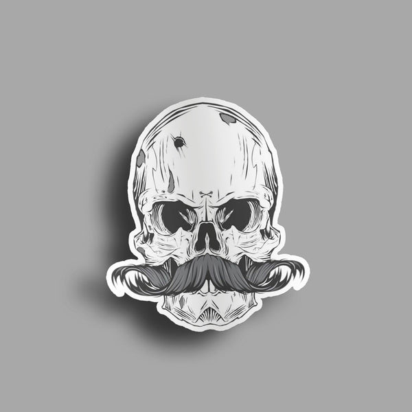Skull (Mustache) - Sticker
