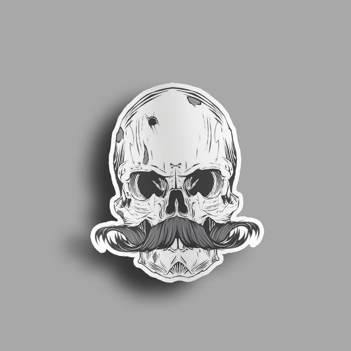 Skull (Mustache) - Sticker