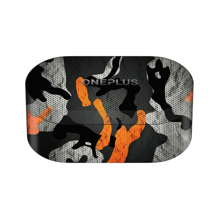 Orange Camo Pattern - OnePlus Nord Buds Skin