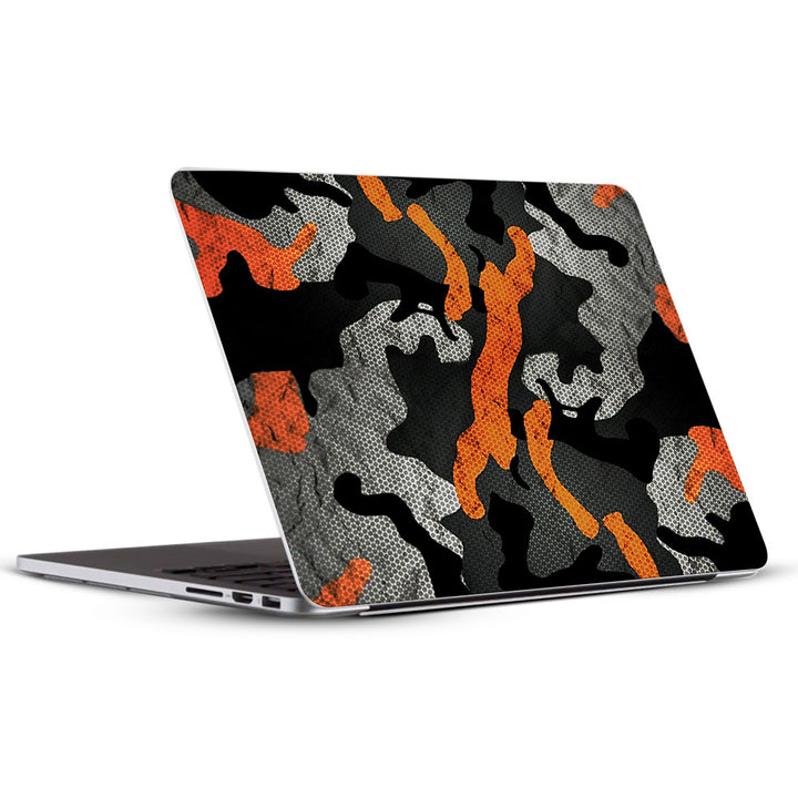 Orange Camo Pattern - Laptop Skins - Sleeky India