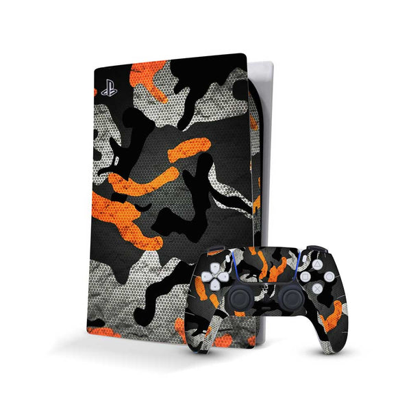 Orange camo - Sony PlayStation 5 Console Skins