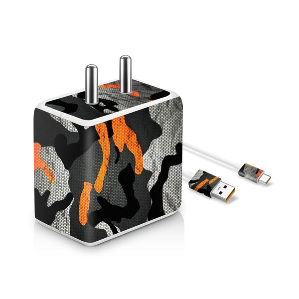 Orange Camo Pattern - VOOC Charger Skin