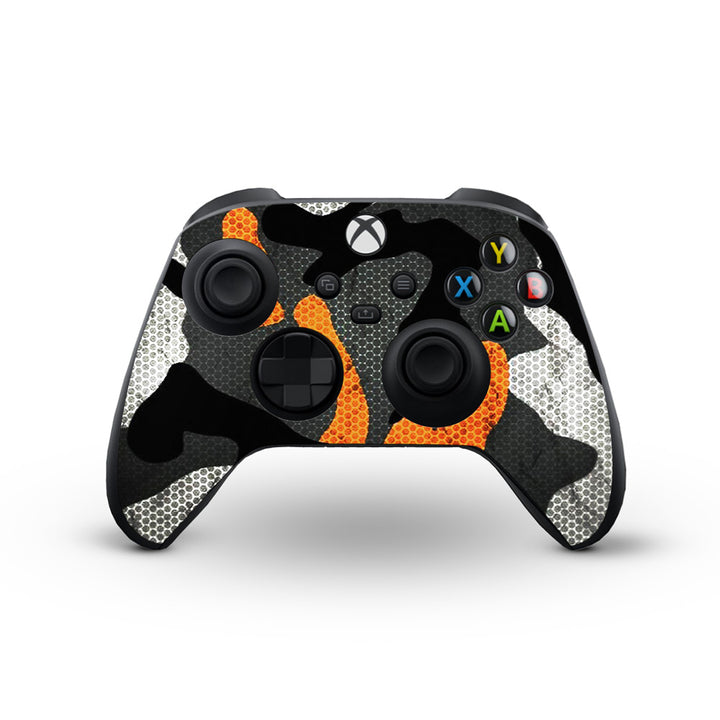 Orange Camo Pattern - Skins for X-Box Series Controller by Sleeky India