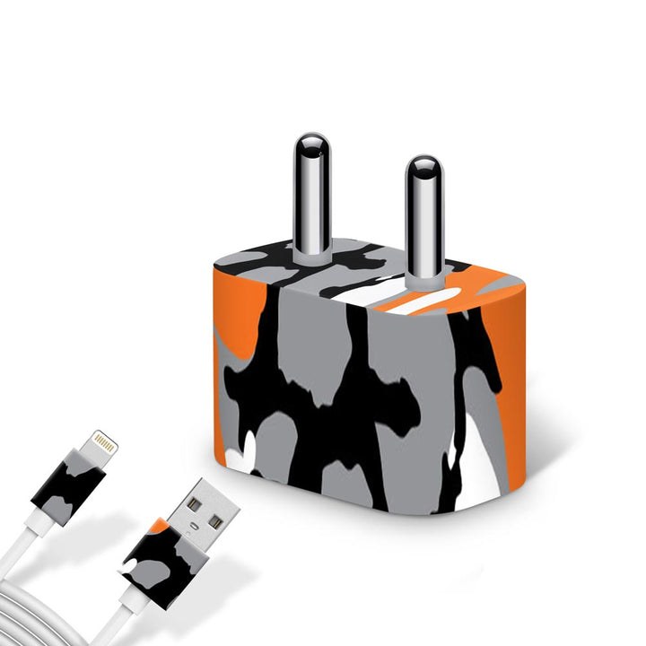 Orange Camo - Apple charger 5W Skin