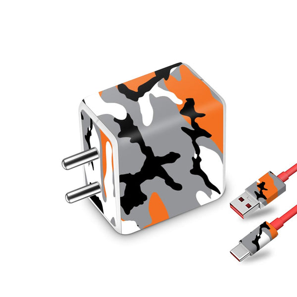 Orange Camo - Oneplus Dash 20W Charger Skin