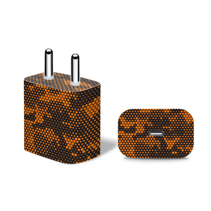 Orange Hive Camo - Apple 20W Charger Skin