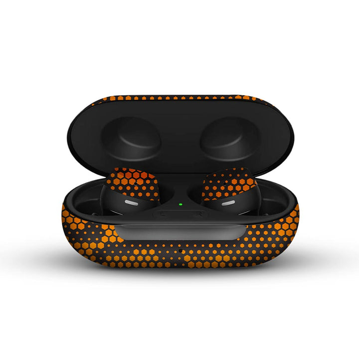 Orange Hive Camo - Galaxy Buds/Buds Plus/Buds Pro Skins