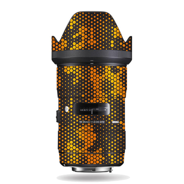 Orange Hive Camo - Sigma Lens Skin By Sleeky India