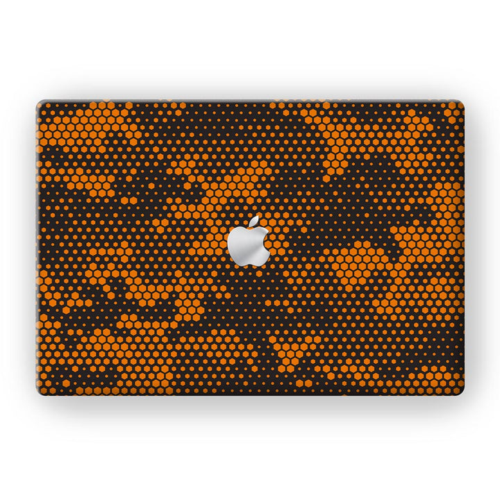 Orange Hive Camo - MacBook Skins