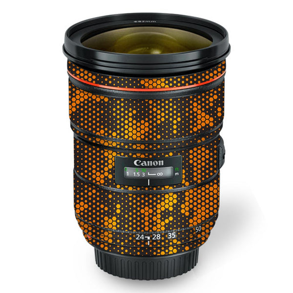 Orange Hive Camo - Canon Lens Skin By Sleeky India