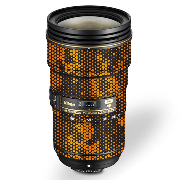 Orange Hive Camo - Nikon Lens Skin By Sleeky India