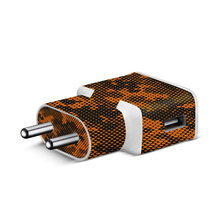 Orange Hive Camo - Samsung S8 Charger Skin