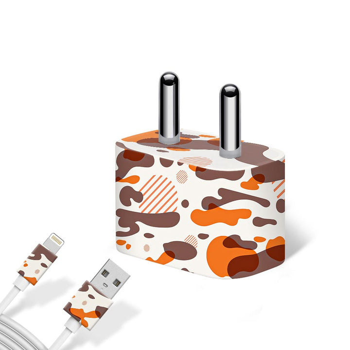 Orange Modern Camo - Apple charger 5W Skin