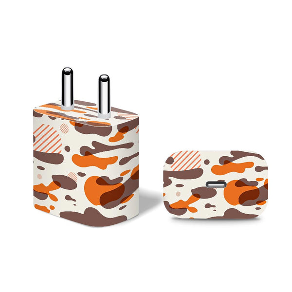 Orange Modern Camo - Apple 20W Charger Skin