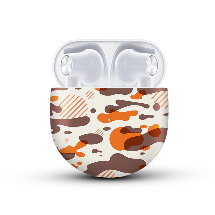 Orange Modern Camo - Oneplus Buds Skin