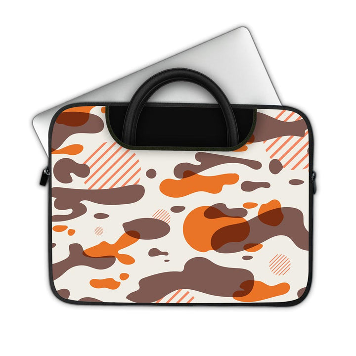 Orange Modern Camo - Pockets Laptop Sleeve