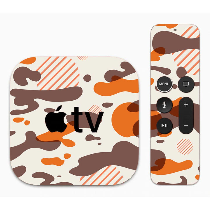 Orange Modern Camo - Apple TV Skin