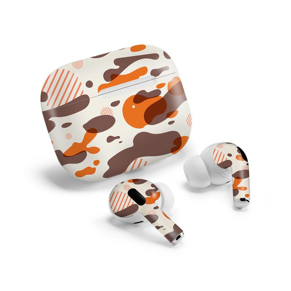 Orange Modern Camo - Airpods Pro Skin