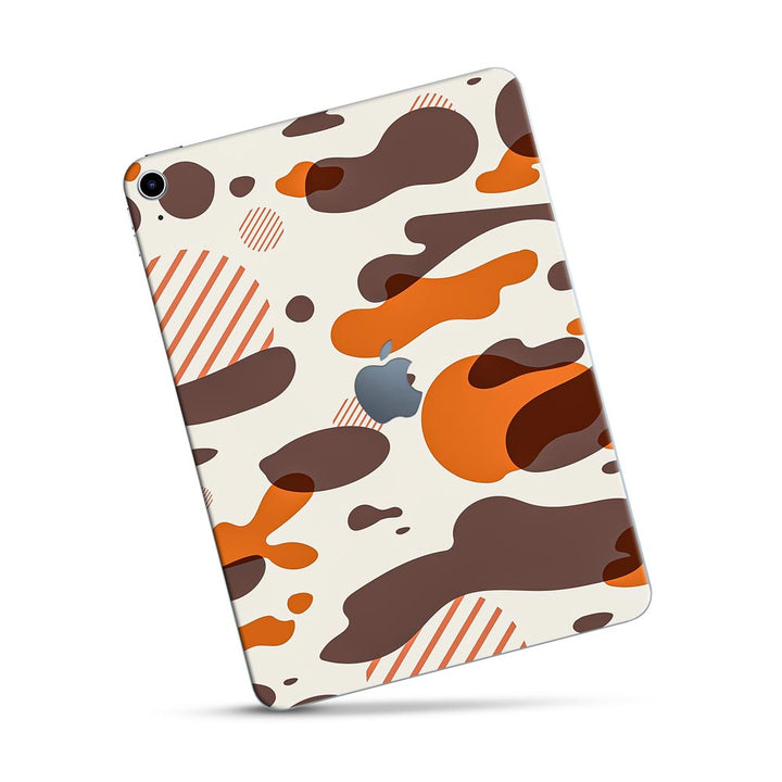 Orange Modern Camo - Apple Ipad Skin