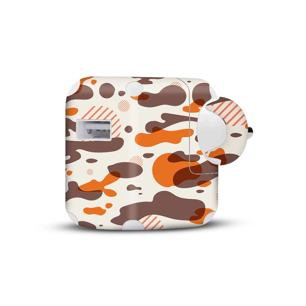 Orange Modern Camo - Apple 2019 10W Charger skin