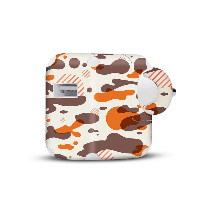 Orange Modern Camo - Apple 2019 10W Charger skin