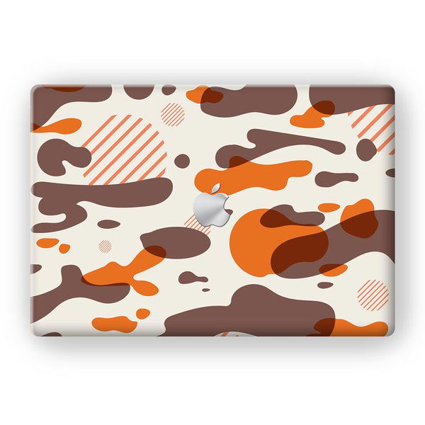 Orange Modern Camo - MacBook Skins