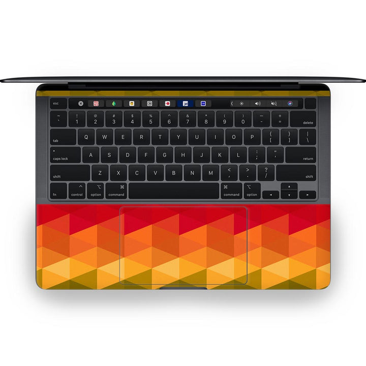 Orange Noisy Mosaic - MacBook Skins