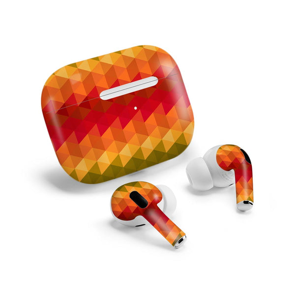 Orange Noisy Mosaic - Airpods Pro Skin