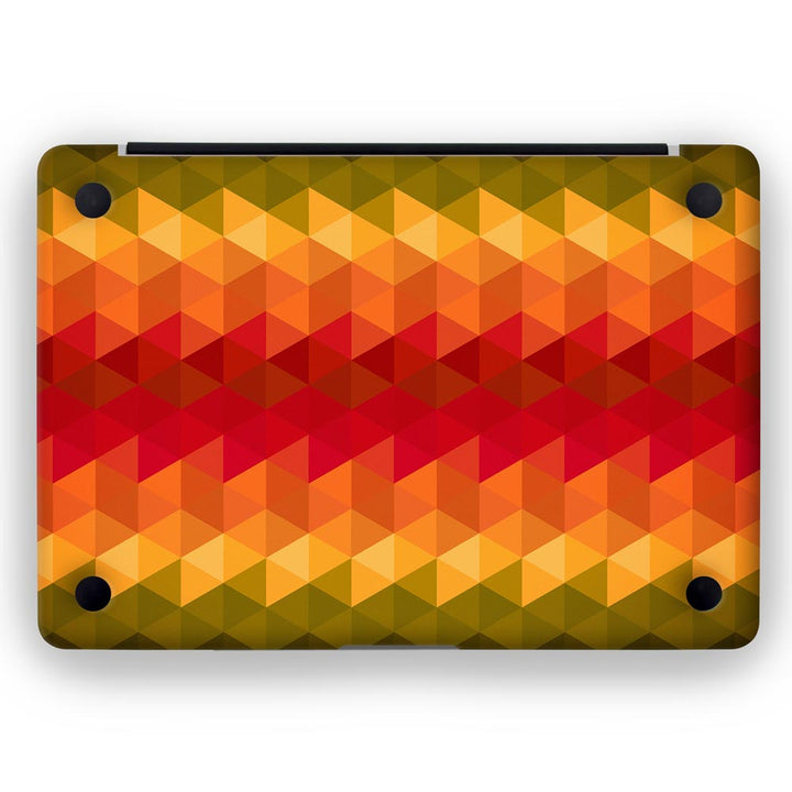 Orange Noisy Mosaic - MacBook Skins