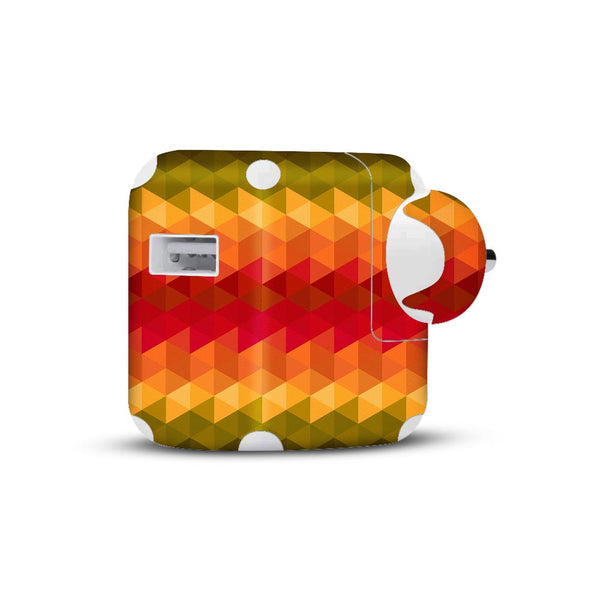 Orange Noisy Mosaic - Apple 2019 10W Charger skin