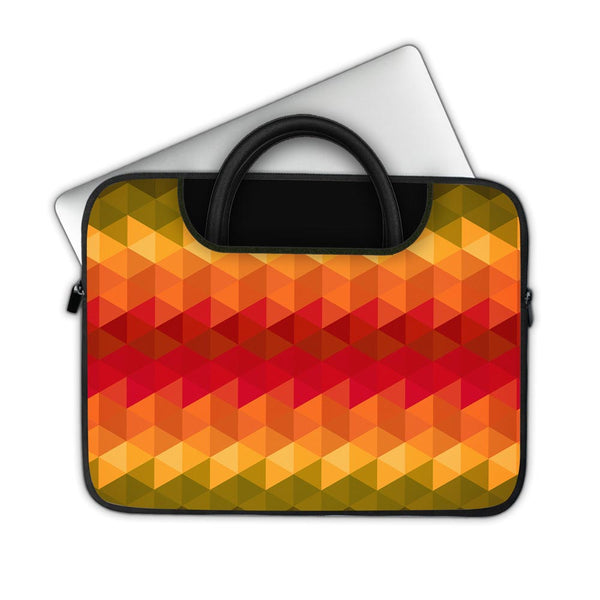 Orange Noisy Mosaic - Pockets Laptop Sleeve