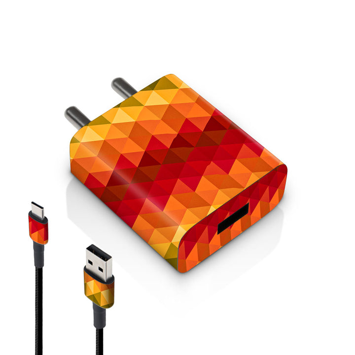 Orange Noisy Mosaic - MI 10W & 18W Charger Skin