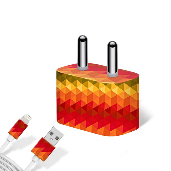 Orange Noisy Mosaic - Apple charger 5W Skin
