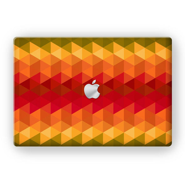 Orange Noisy Mosaic - MacBook Skins