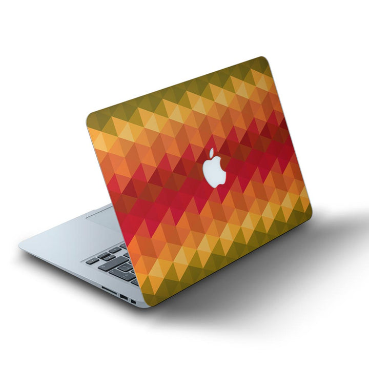 Orange Noisy Mosaic - MacBook Skins