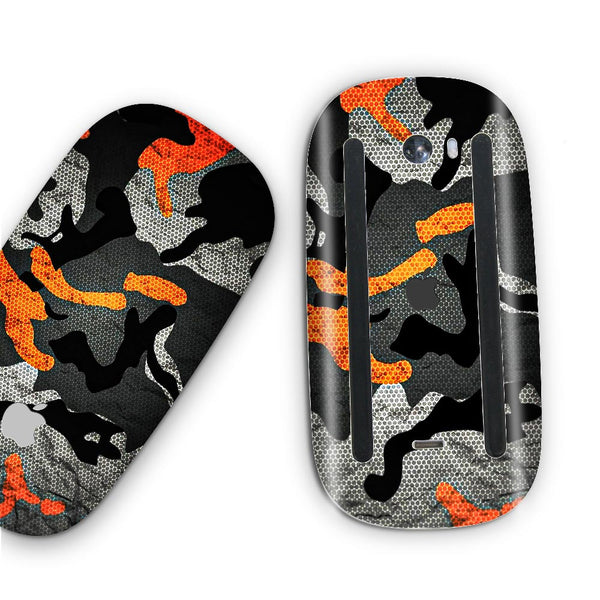 orange pattern camo skin for apple mouse 2 by sleeky india