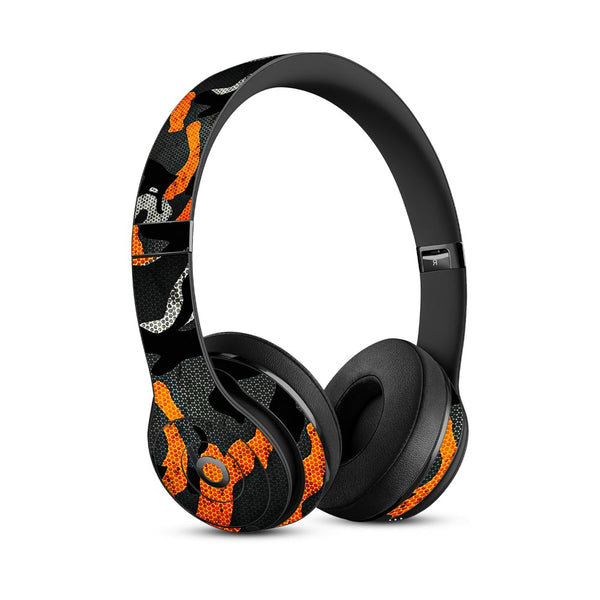 orange pattern camo skin for Beats Solo 3 Headphone by sleeky india