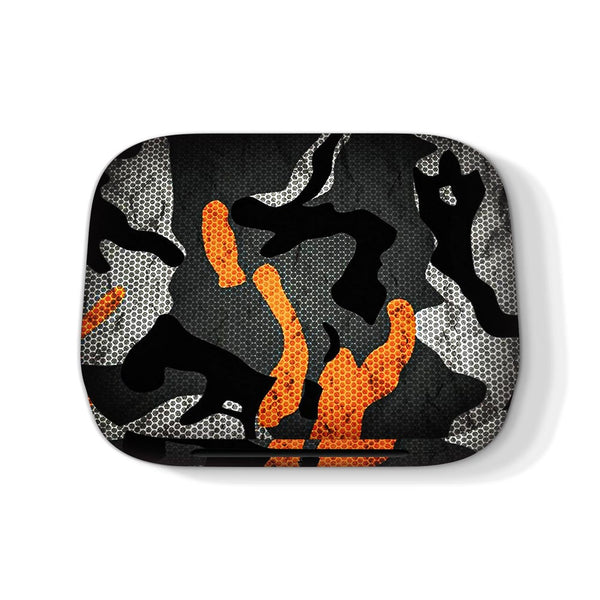 orange pattern camo  skins for Oneplus Buds Pro by sleeky india 