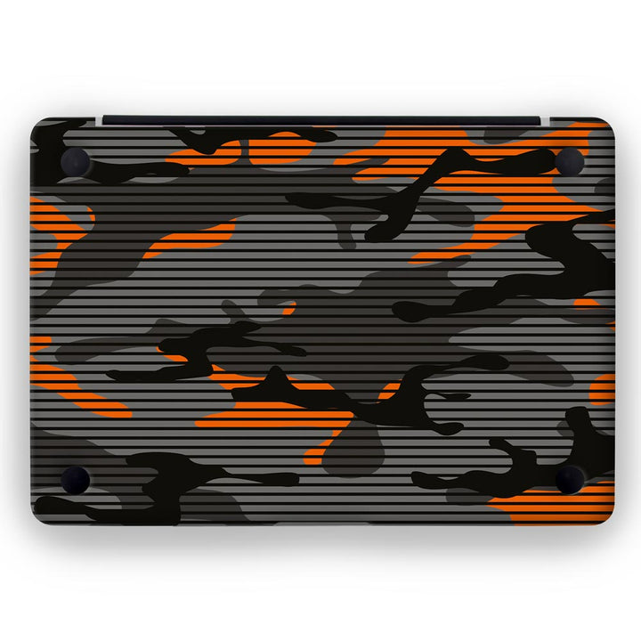 Orange Stripes Camo - MacBook Skins