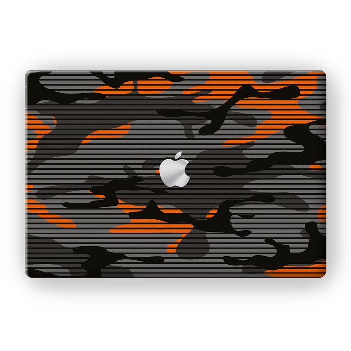 Orange Stripes Camo - MacBook Skins