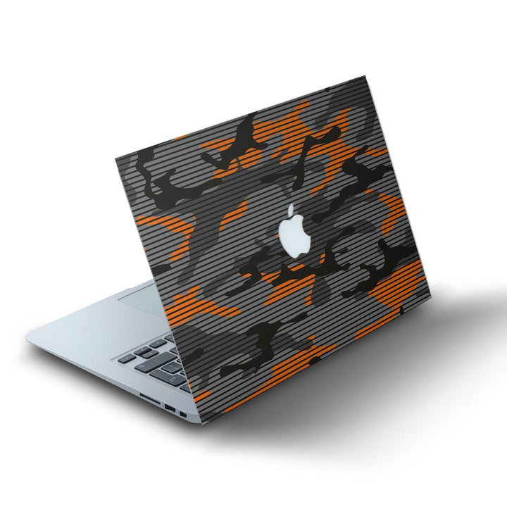 Orange Stripes Camo - MacBook Skins