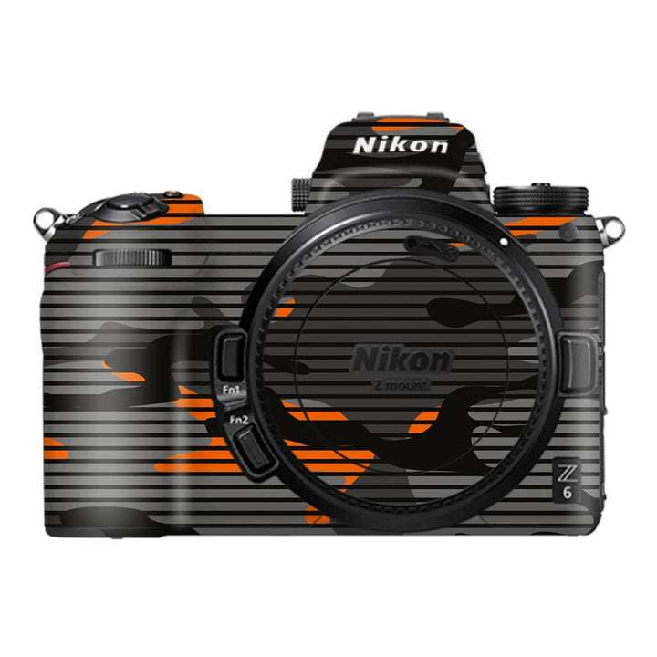 Orange Stripes Camo - Nikon Camera Skins By Sleeky India