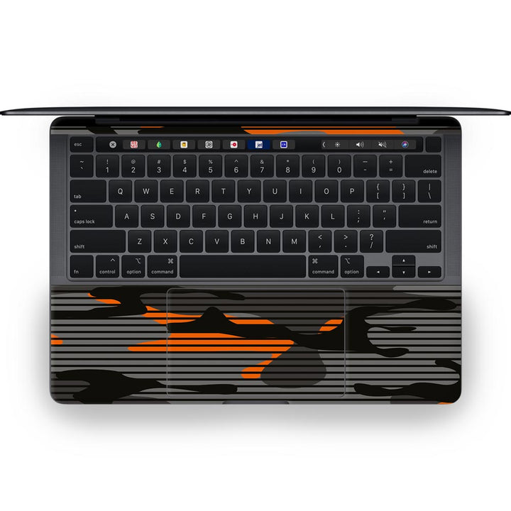 Orange Stripes Camo - MacBook Skins