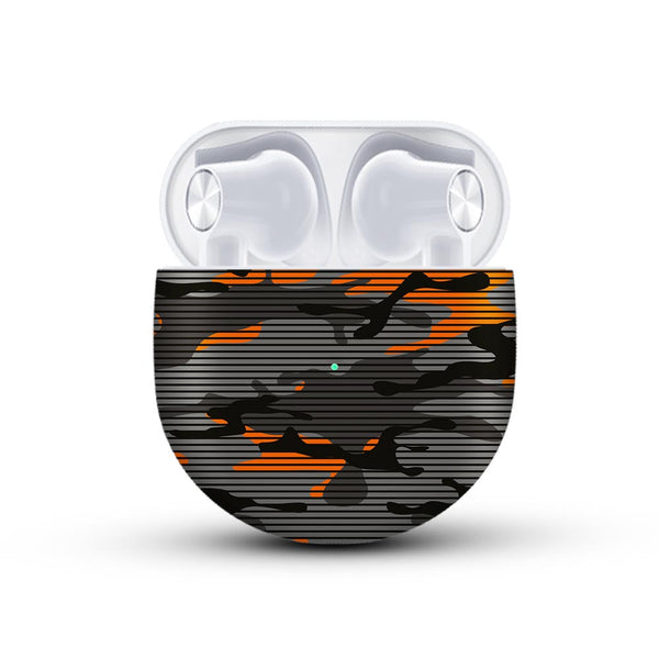 Orange Stripes Camo - Oneplus Buds Pro Skin