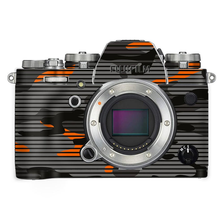 Orange Stripes Camo - FujiFilm Camera Skin By Sleeky India