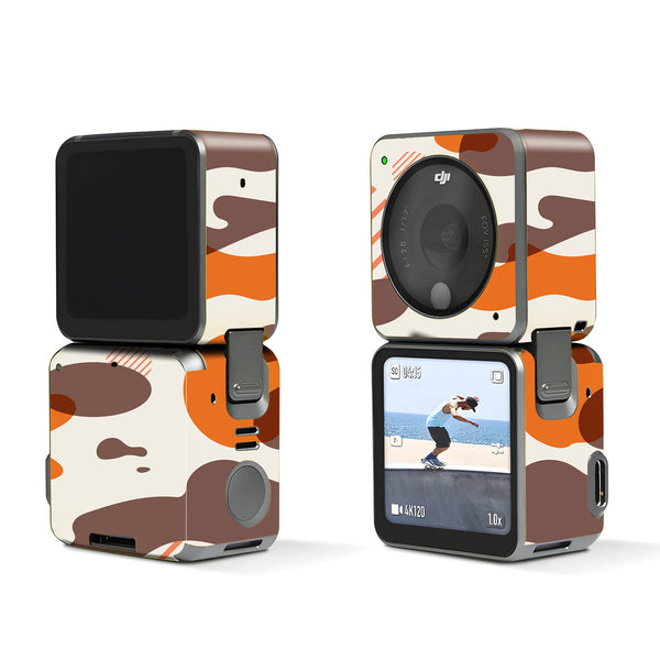 Orange Modern Camo Dji Action 2 
