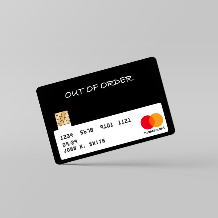 out-of-order-card By Sleeky India. Debit Card skins, Credit Card skins, Card skins in India, Atm card skins, Bank Card skins, Skins for debit card, Skins for debit Card, Personalized card skins, Customised credit card, Customised dedit card, Custom card skins